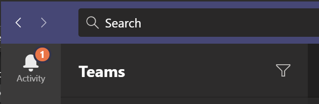 Teams activity feed notification